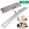 [US Local Warehouse] 2PCS 7.3ft Aluminum Motorcycle Ramp for Pickup Trucks ATVs Lawn Mowers Folding Dirt Bike Loading Ramp with Load Straps Truck Ramps