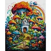 (Big Size)[Brand]Mushroom Room - 14CT Stamped Cross Stitch - 50*63cm