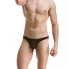 Men's Sexy Ultra-thin Transparent Ice Silk Low-waist U-convex Briefs