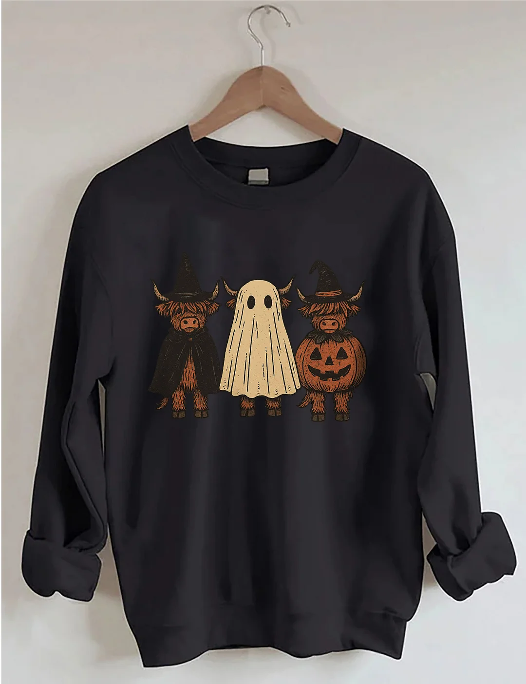 Boo Ghost Highland Cow Sweatshirt