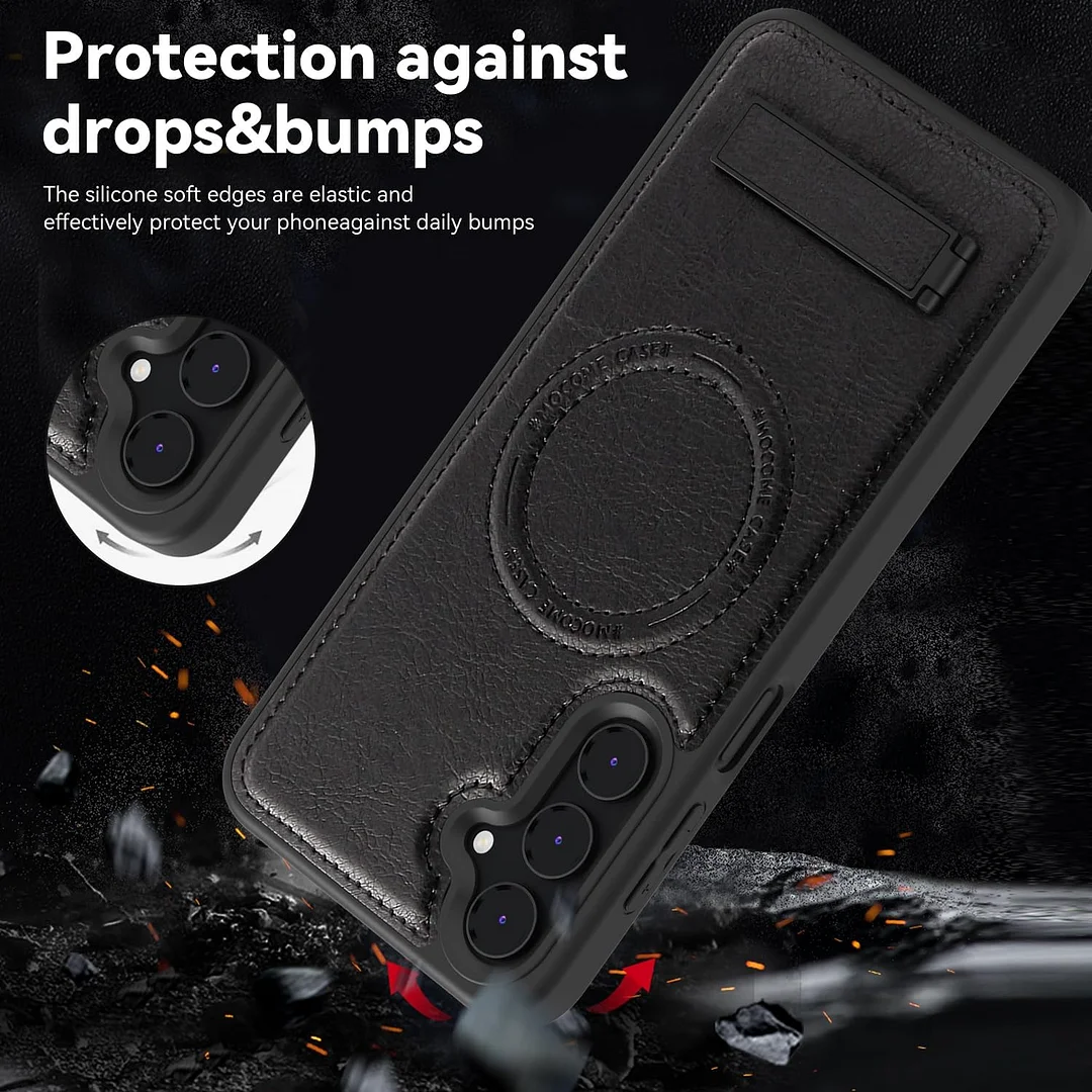 Samsung Galaxy Z Fold 6 Leather Case Magnetic Protective Case Holder Phone Case