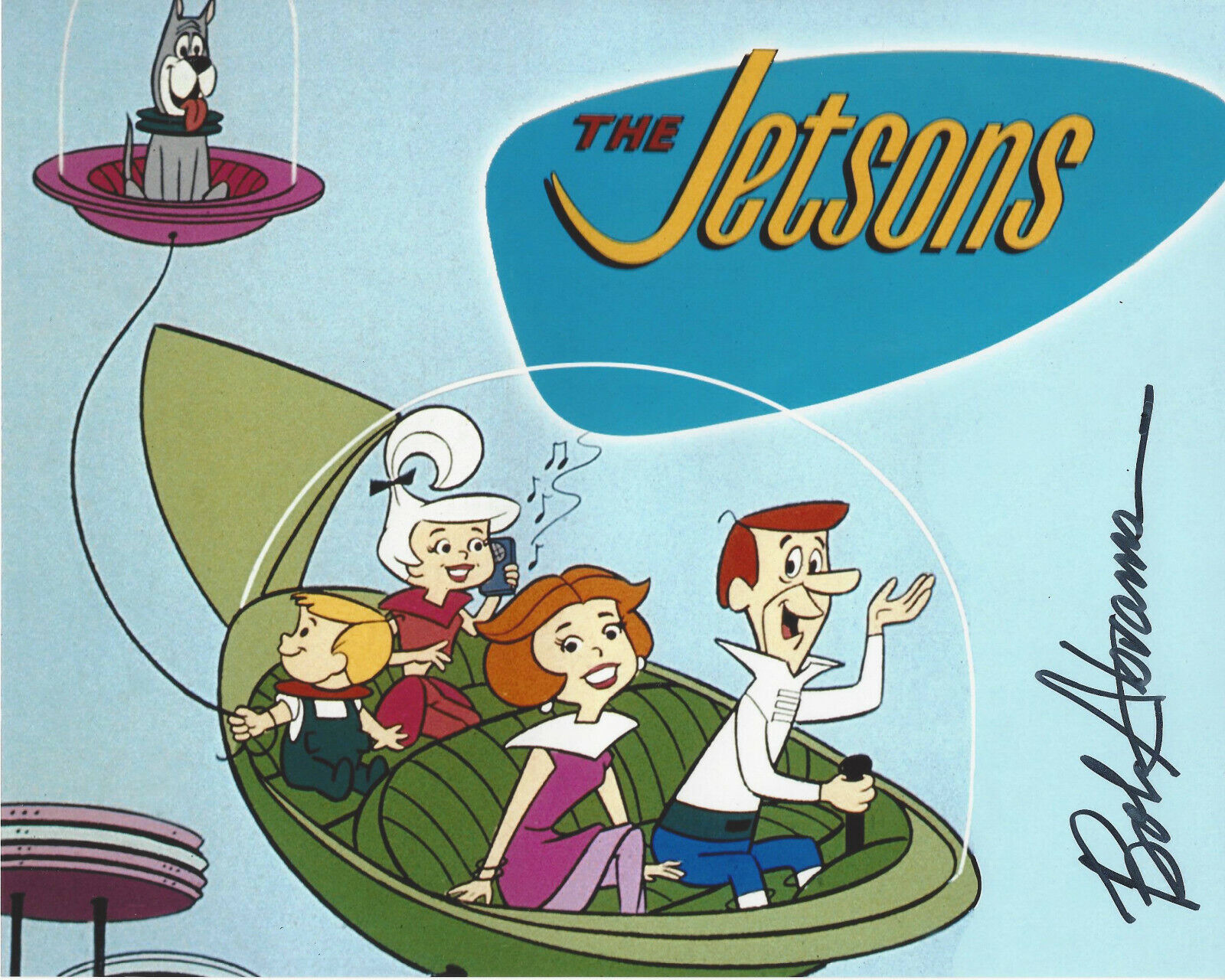 ARTIST BOB ABRAMS SIGNED THE JETSONS 8X10 Photo Poster painting 3 w/COA HANNA-BARBERA TV ART