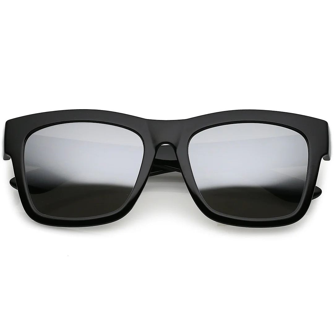 Lifestyle Super Thick Horn Rimmed glasses Thick Arms Mirror Square Lens 54mm