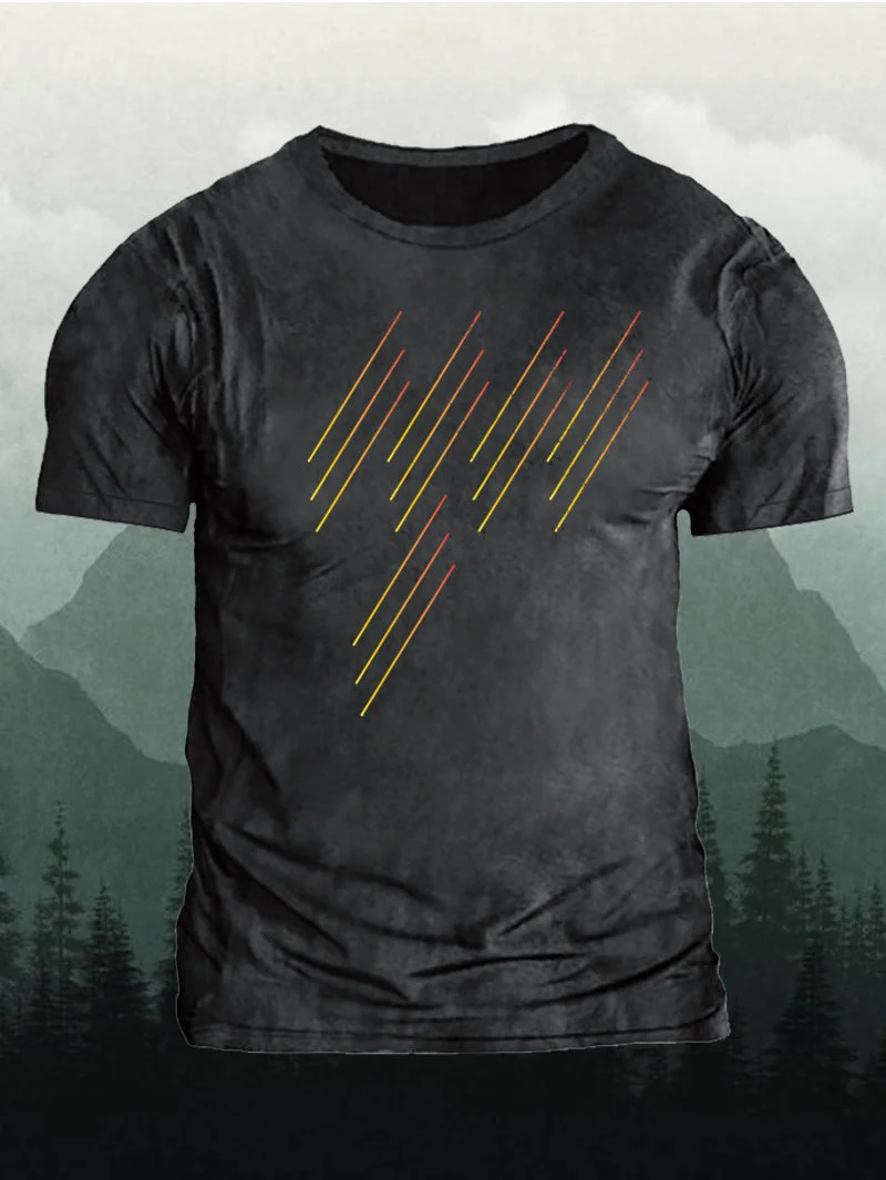 Men's Geometric Meteor Shower Short-Sleeved Shirt in  mildstyles