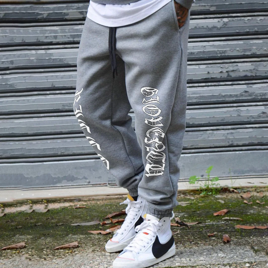 Street fashion design printed sports trousers