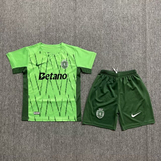 24/25 Sporting Lisbon Third Away Kids Kit Football Shirt Thai Quality