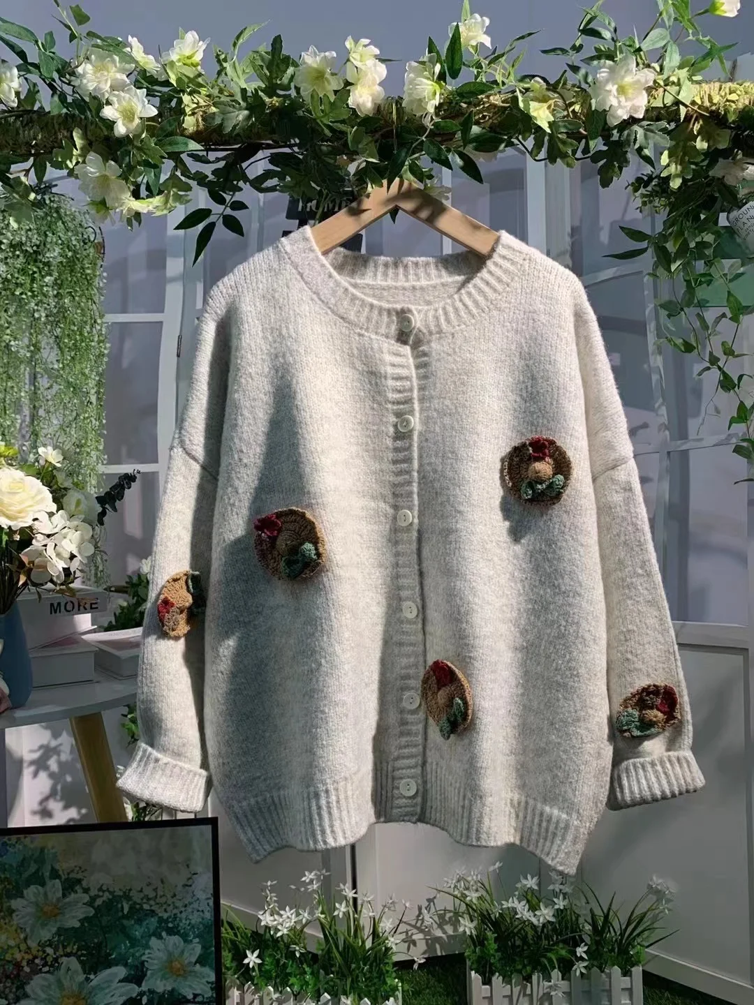 Chicfifth Sweater Women Winter Long Sleeve High Quality Autumn Vintage Top Knitted Cardigan