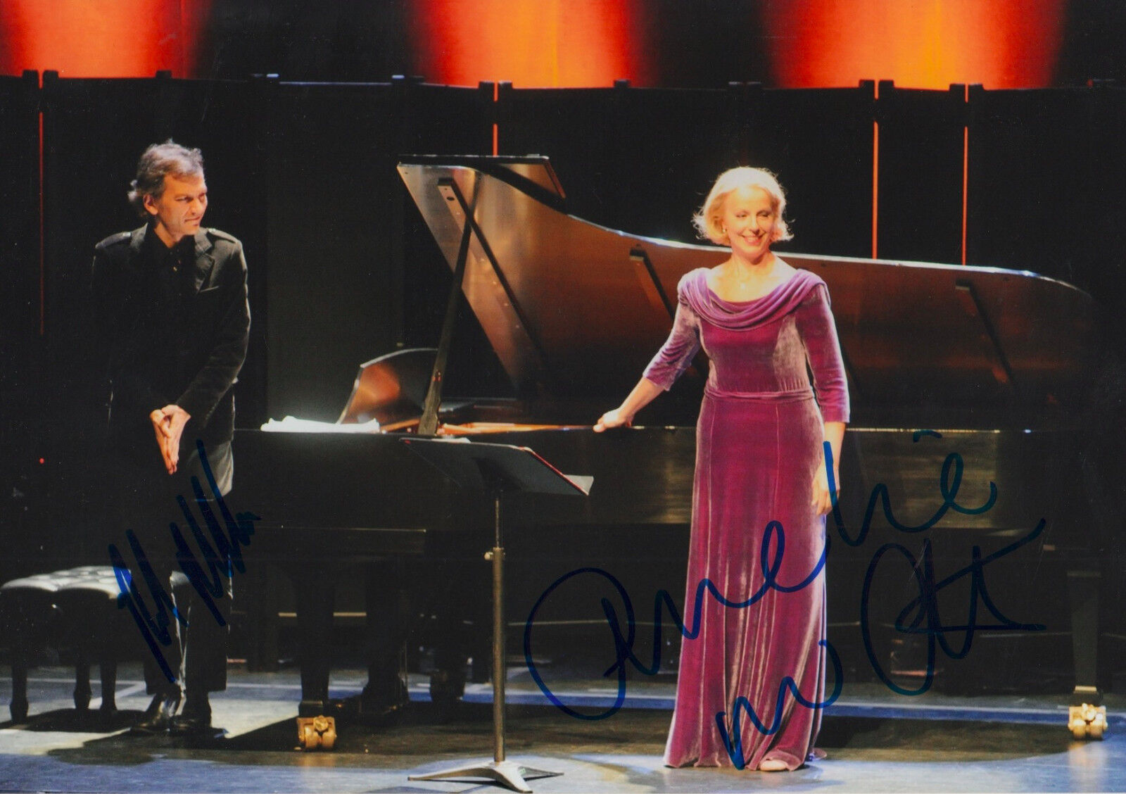 Brad Mehldau & Anne Sofie von Otter signed 8x12 inch Photo Poster painting autographs