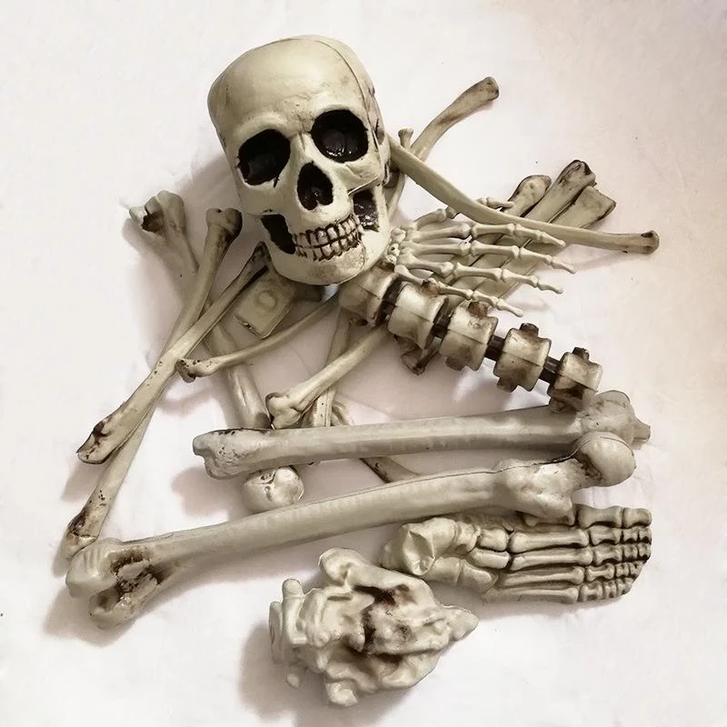 Christmas Gift Halloween Skeleton Bar Secret Room Escape Terror Decorative Props Simulation Human Suit Loose Bones