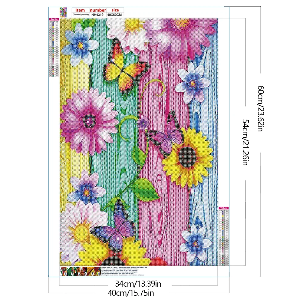 2pcs Diamond Painting - Full Round Drill - Butterfly(Canvas|40*60cm)