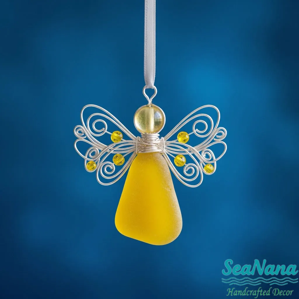 🌊Handmade Sea Glass Angel Ornament(Buy 6 Free Shipping Now)