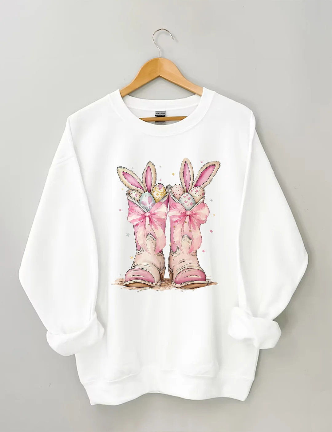  Cowboy Boots Easter Sweatshirt