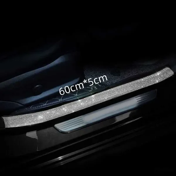 Diamond Mirror Bumper 60cm Rhinestones Edge Protector Universal Car Door Sill Sticker Anti Scratch Protection Bling Auto