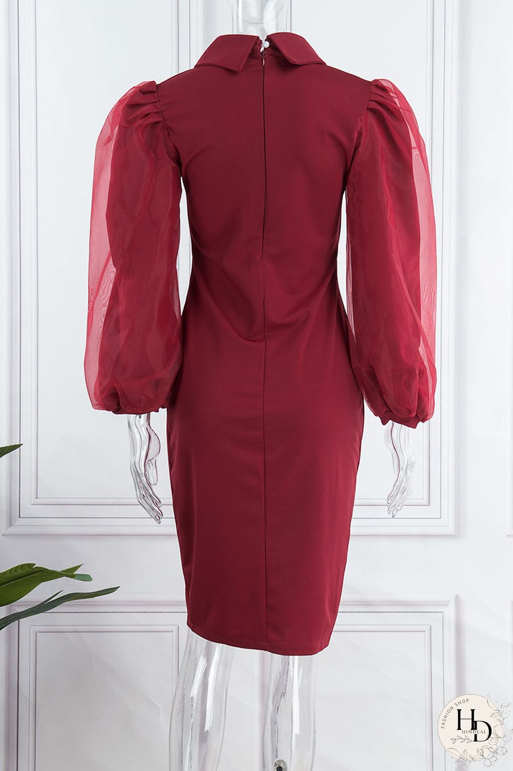 Red Casual Solid Patchwork Beading Turndown Collar One Step Skirt Dresses