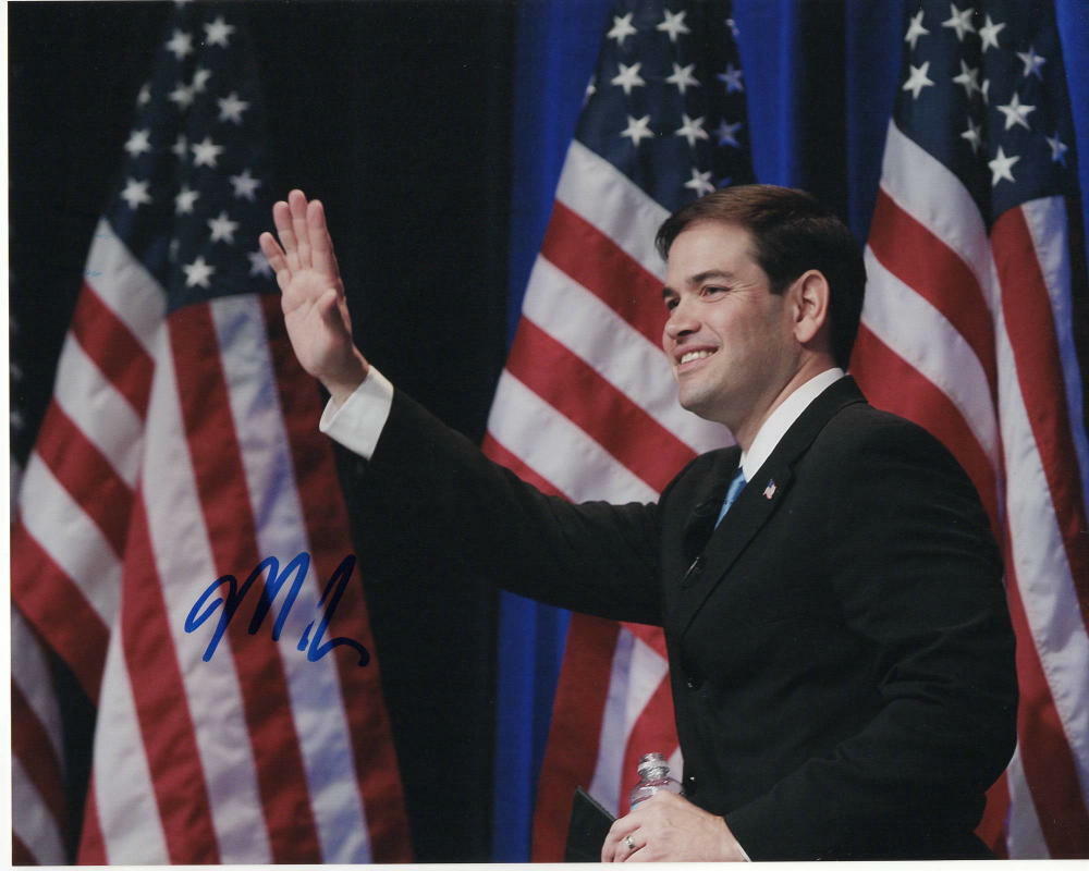 SENATOR MARCO RUBIO SIGNED AUTOGRAPHED 8X10 Photo Poster painting - FLORIDA, DONALD TRUMP C