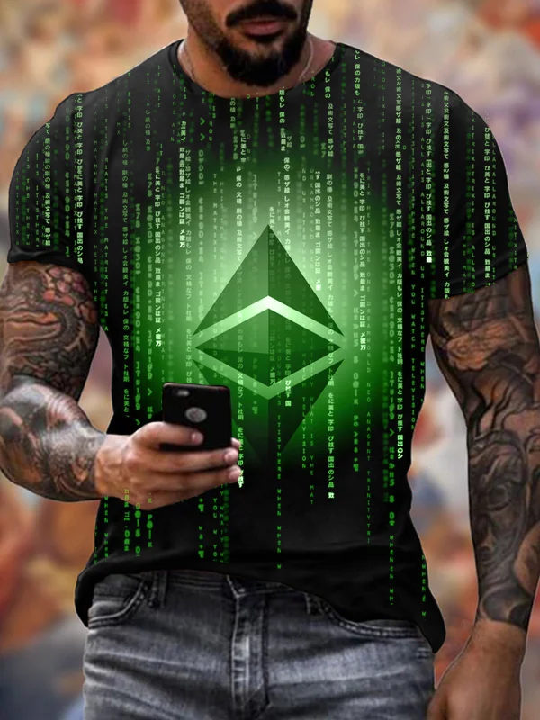 Mens Ethereum print T-shirt / [viawink] /