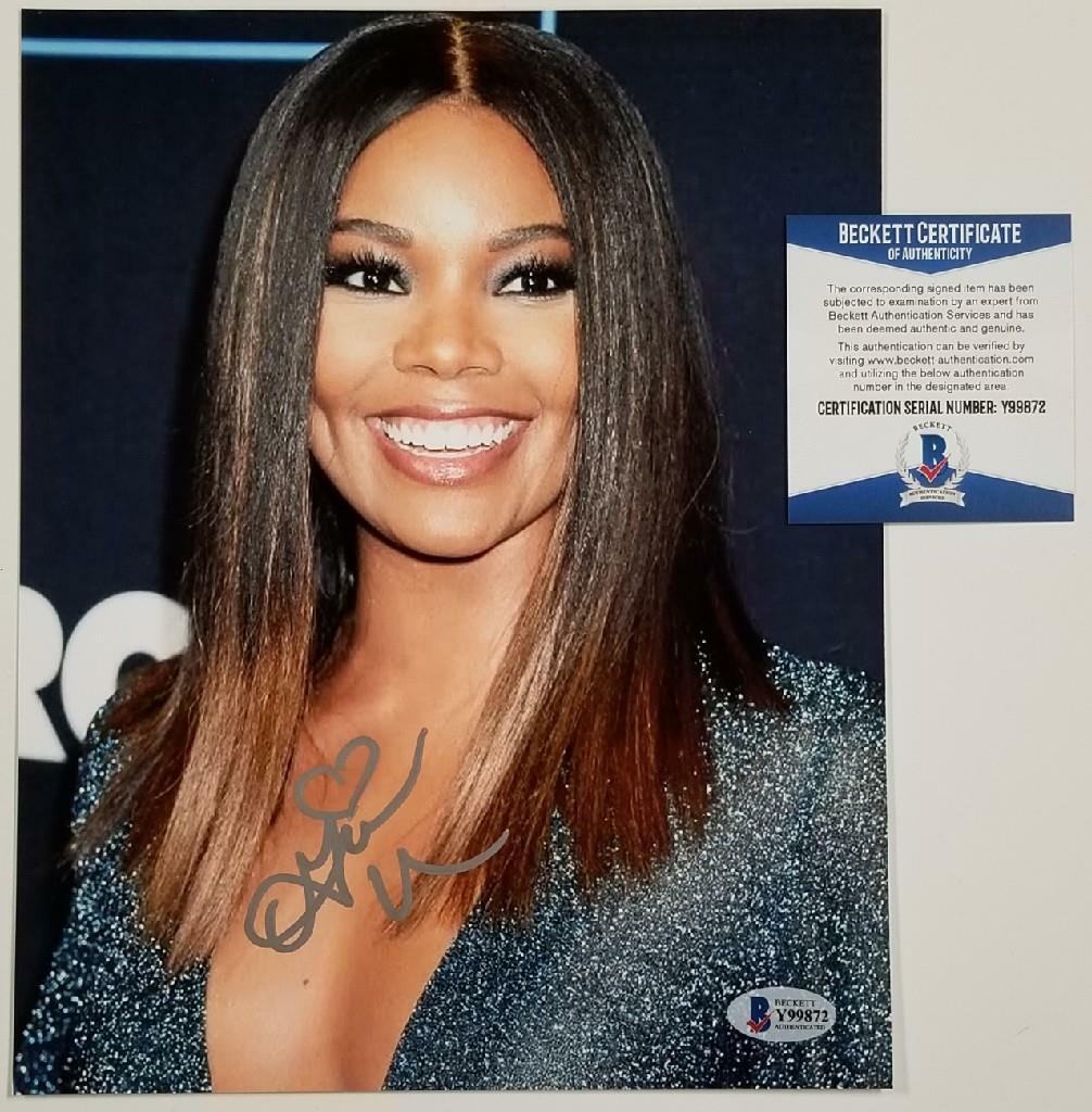 Gabrielle Union signed 8x10 Photo Poster painting #1 Actress Autograph ~ Beckett BAS COA