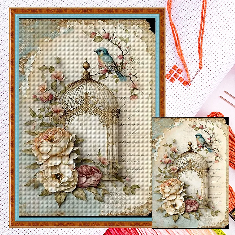 Retro Poster 11CT (40*60CM) Counted Cross Stitch gbfke