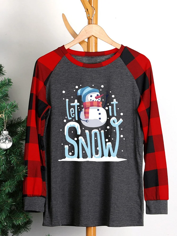 💯Crazy Sale - Long Sleeves -Christmas Snowman Let it Snow sweatshirt-613284