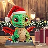 Diamond Painting Christmas Dragon Wooden Desktop Ornament