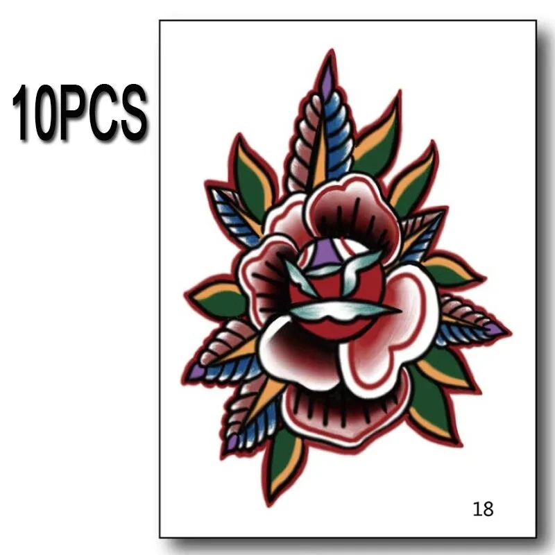 Sdrawing Waterproof Temporary Tattoo Sticker Hand flower tattoo Rose Fake flash Tattoo Arm Foot Back body art Girl Women Men