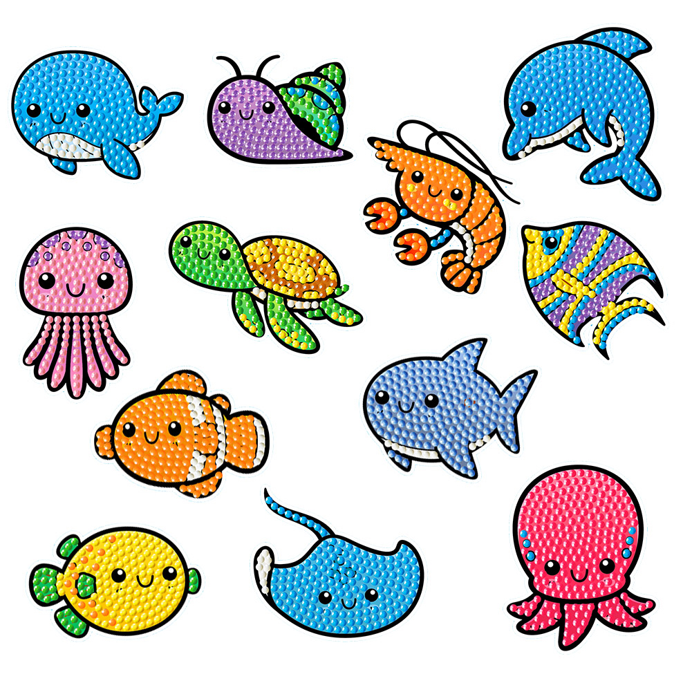 

2PCS Sea Animal - 5D DIY Craft Sticker, 501 Original