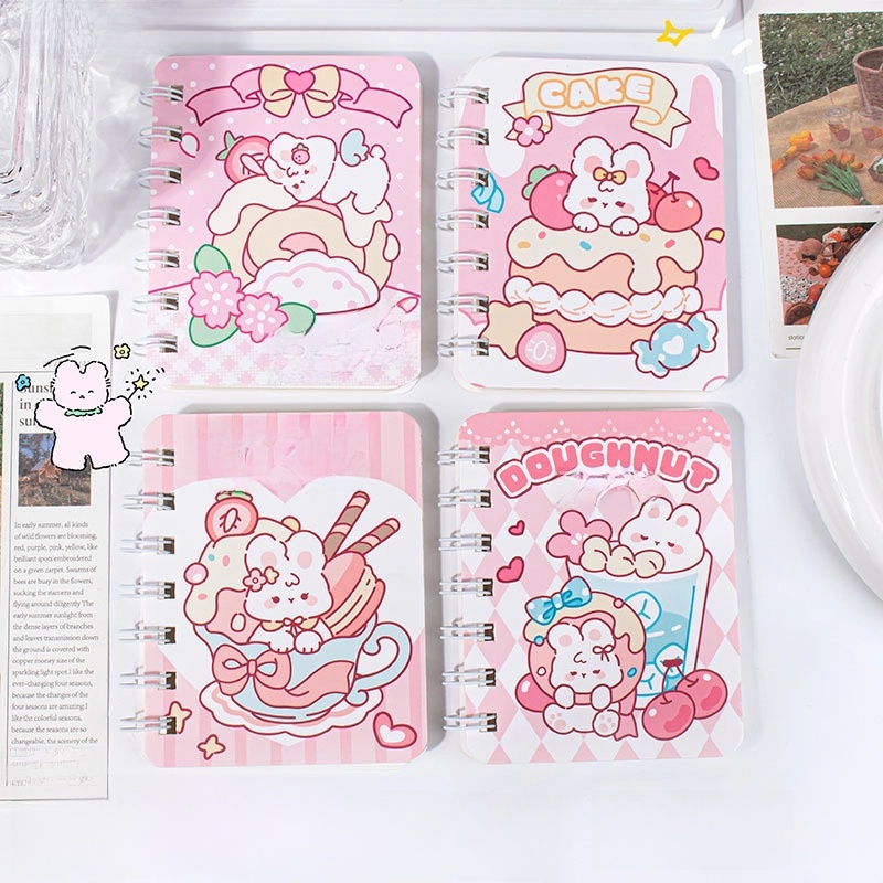 A7 Flip Coil Notebook Student Small Pocket Mini Portable Office Notepad Random 1 Piece