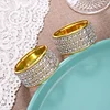 Round Circle Rhinestone Catering Golden Napkin Ring
