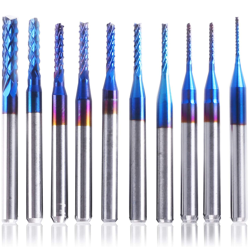 

10pcs Corn Milling Cutter CNC Router Bit Carbide End Mill Shank, 501 Original