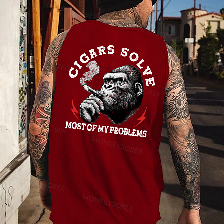 Cigars Solve Most Of My Problems Tank Top