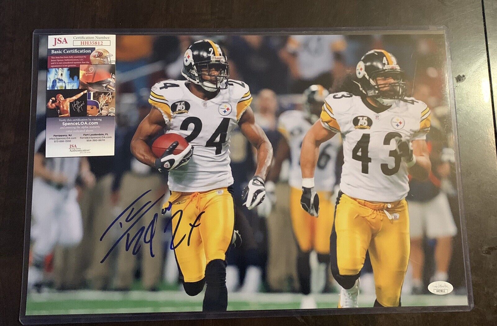 IKE TAYLOR 11x17 Signed Photo Poster painting STEELERS FOOTBALL JSA/COA HH35812