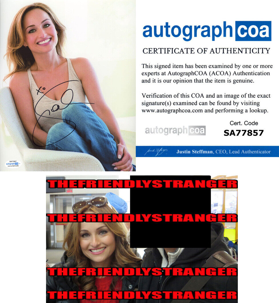 GIADA DE LAURENTIIS signed Autographed 8X10 Photo Poster painting b PROOF - SEXY Chef ACOA COA