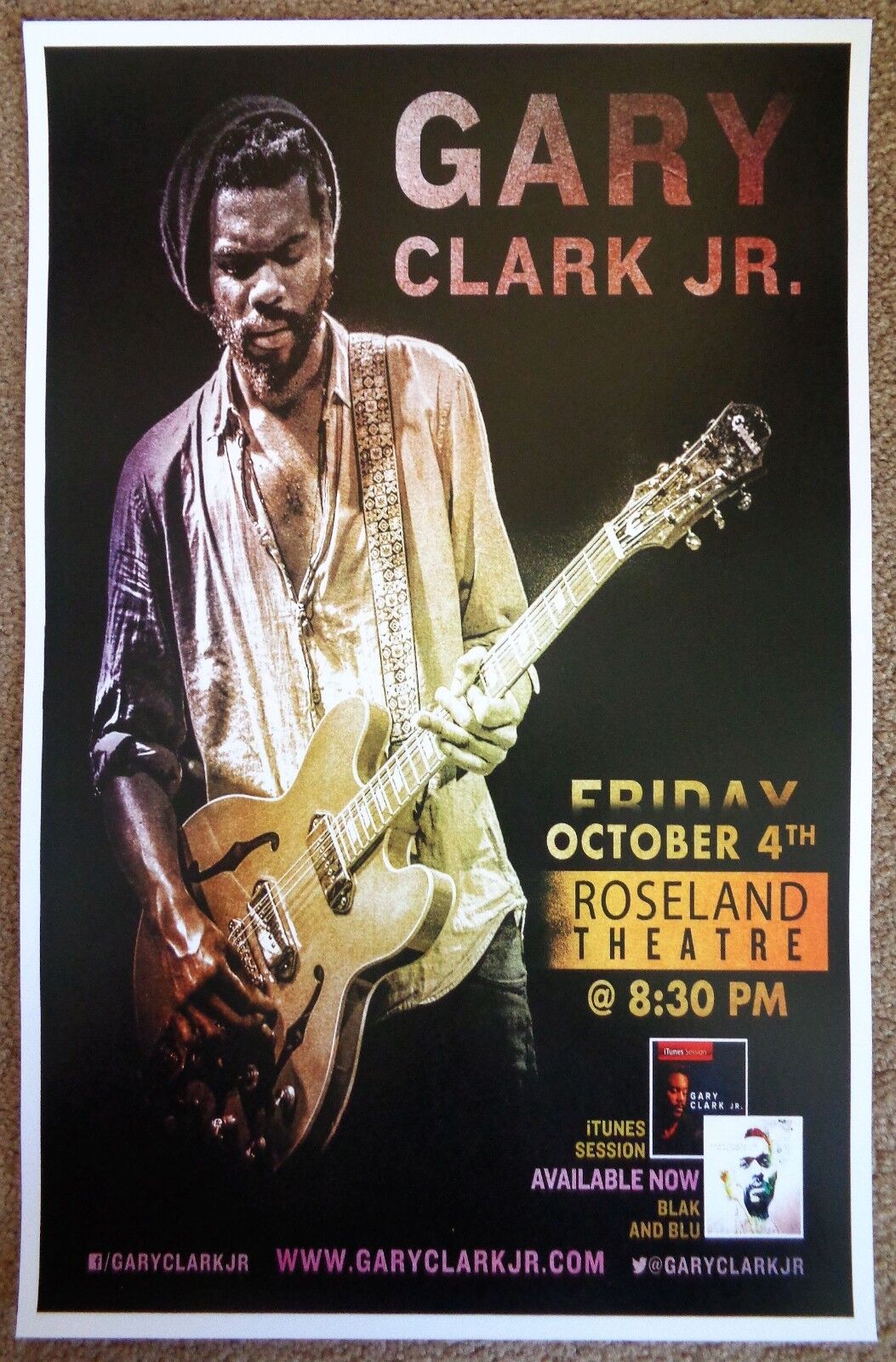 GARY CLARK JR. 2013 Gig POSTER Portland Oregon Concert