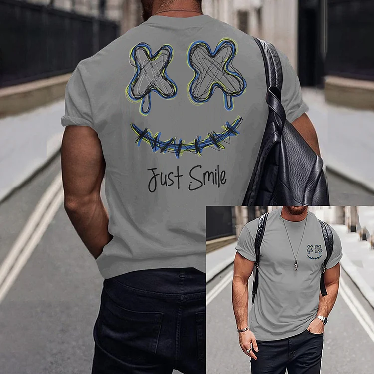 Utbros Just Smile Cotton T-shirt