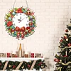 2D Flat DIY Christmas Wreath Acrylic Diamond Painting Clock Pendant Home Decor