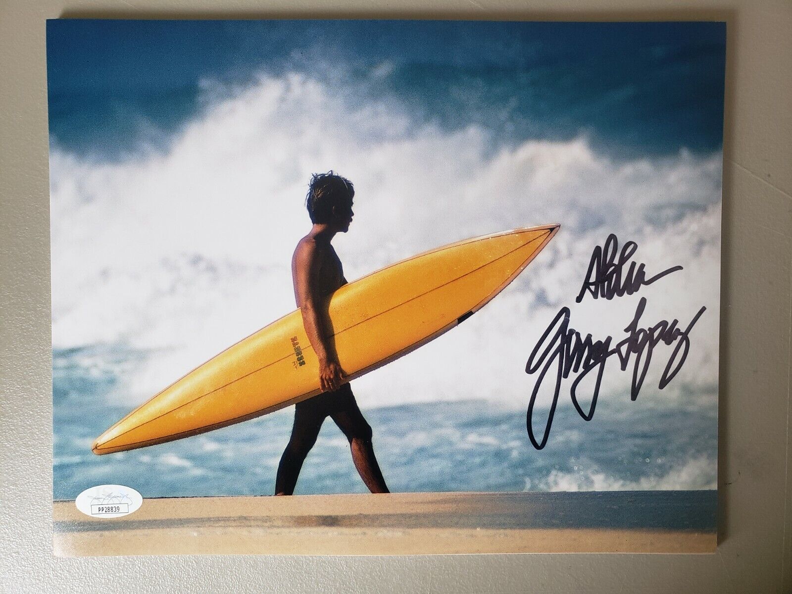 Gerry Lopez Mr. Pipeline 8x10 Autograph. Rare. Surfing legend. JSA