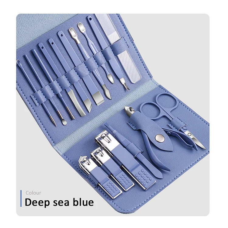 Manicure Set With PU Leather Case Nail Clippers