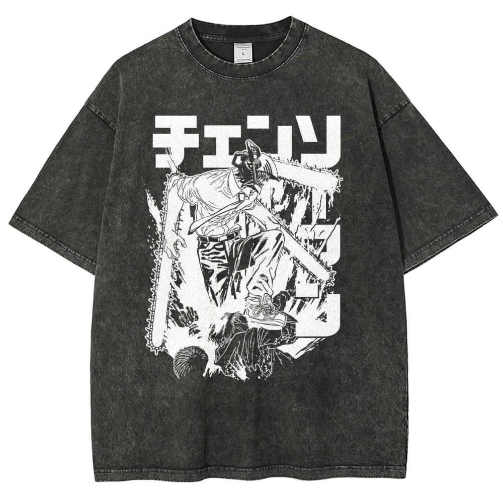 Chainsaw Man Denji Rage Fury Vintage T-Shirt