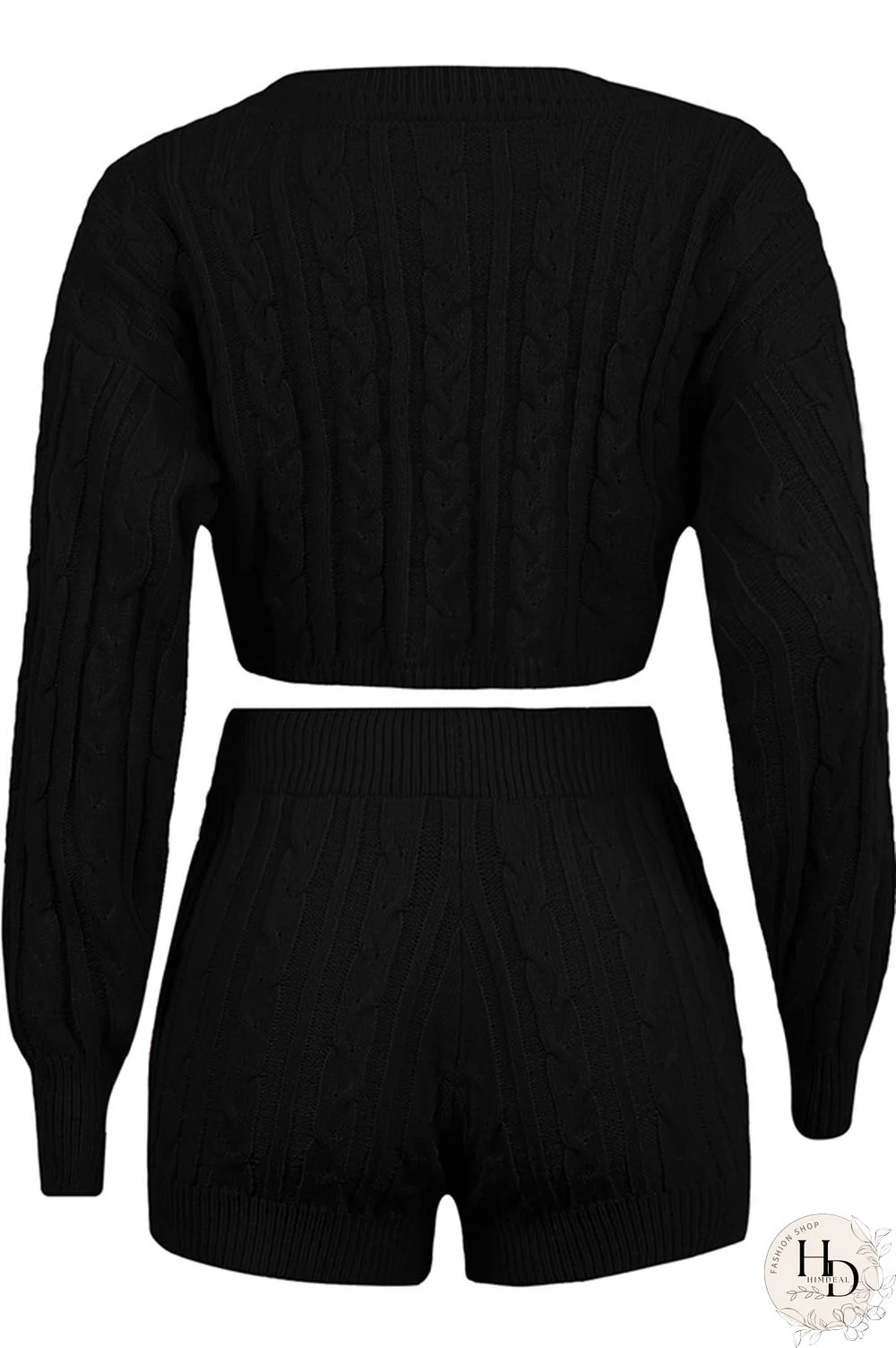 Orange Wool Europe and America Solid Two Piece Suits pencil Long Sleeve Two-Piece Short Set