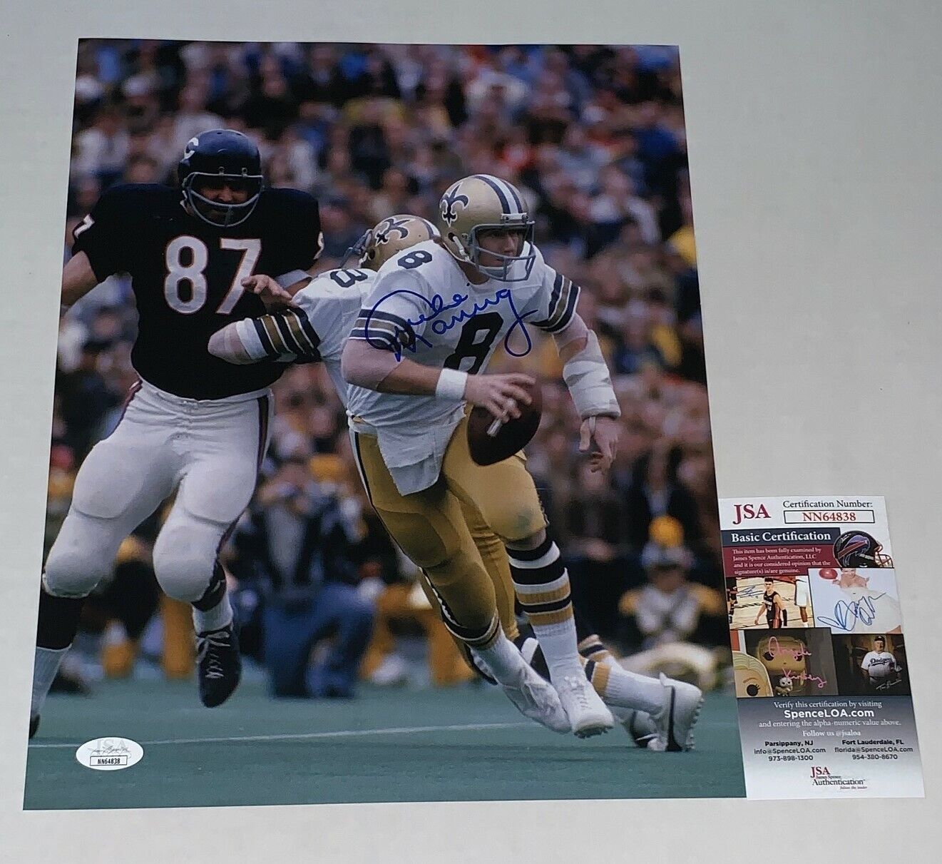 Archie Manning signed New Orleans Saints 11x14 Photo Poster painting autographed JSA