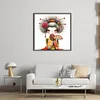 Cartoon Japanese Geisha-11CT Stamped Cross Stitch 40*40cm/15.75*15.75in