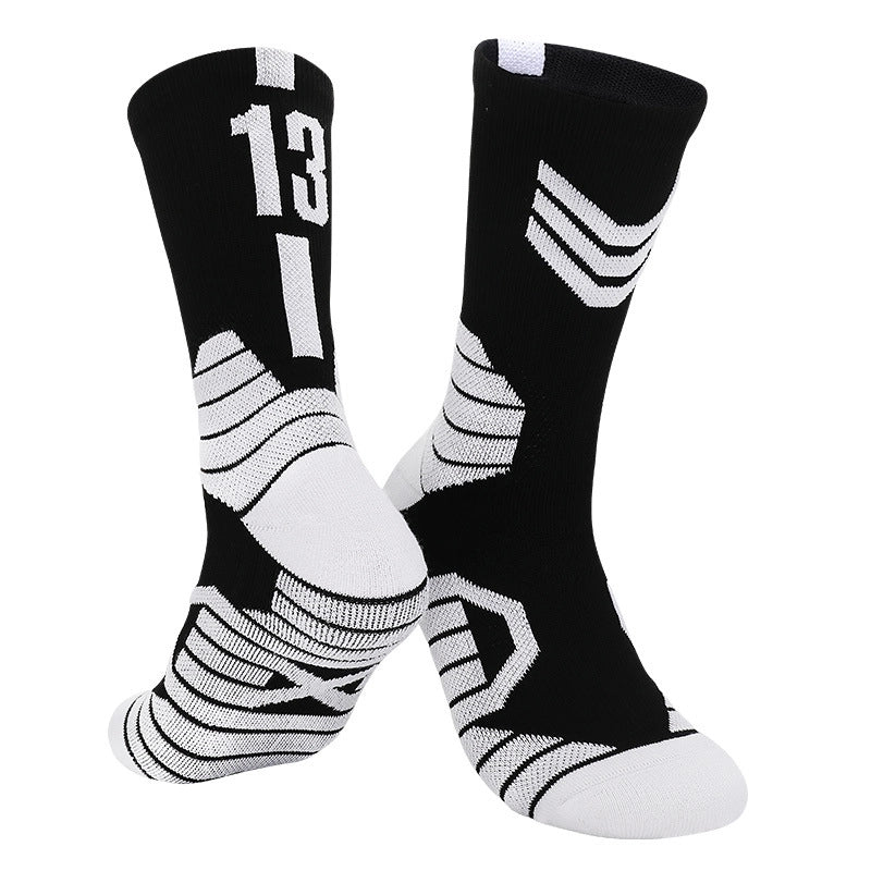 Curry Professional Basketball Socks Men’s High-top Breathable Combat Socks Training Mid-calf Socks Non-slip Sports Socks Men’s