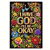 God Letters 5D DIY Diamond Art Painting Notebook Kit 50 Pages A5 Rhinestone Art Painting Notebook Kit for Adults Beginners Holiday Birthday Gift