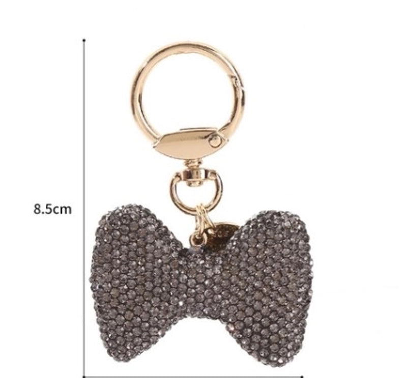 Cartoon Style Bow Knot Alloy Inlay Zircon Women’s Keychain