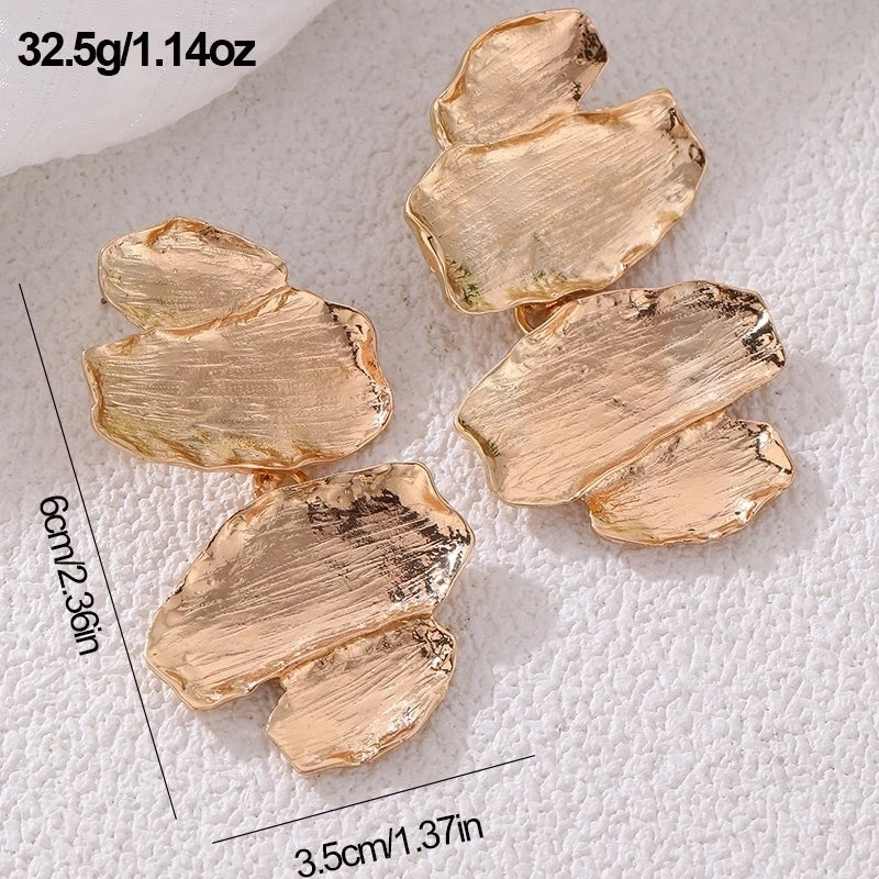 1 Pair Y2K Sweet Minimalist Geometric Flower Inlay Alloy Pearl Ear Studs