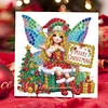 6Pcs Diamond Painting Merry Christmas Greeting Card for Holiday Party Favors