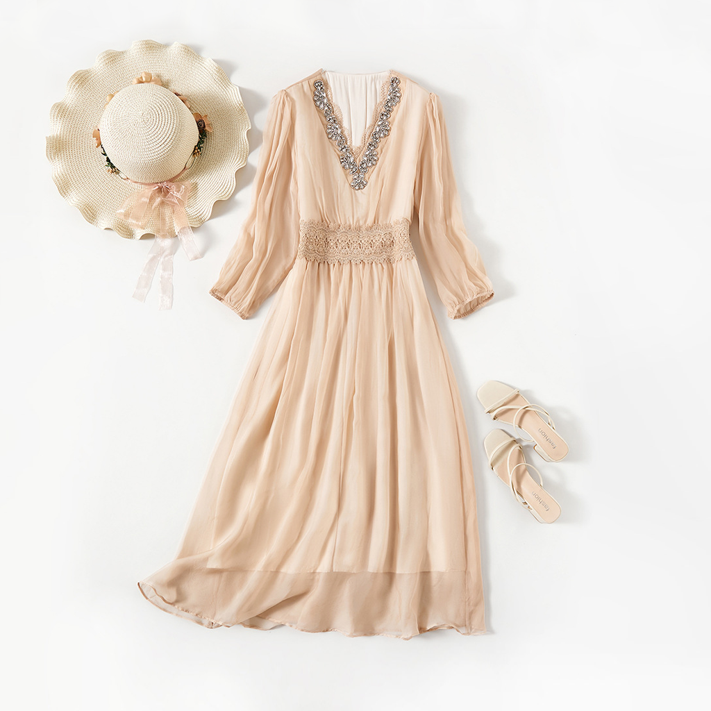 Women's 100% Silk Wrap Dress For Beach REAL SILK LIFE