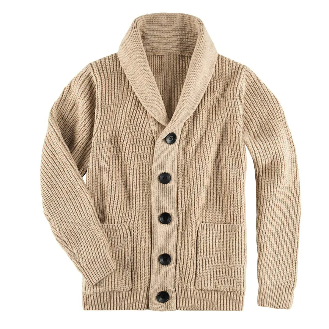 Men's Sweater Turtleneck Single Breasted Pocket Jacket Sweater Cardigan