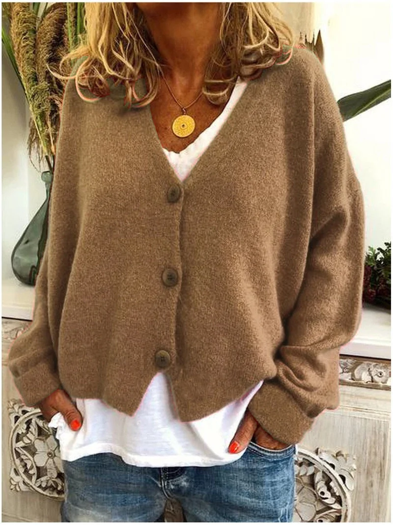 Brownm New Attractive Creative Casual Loose Sweaters