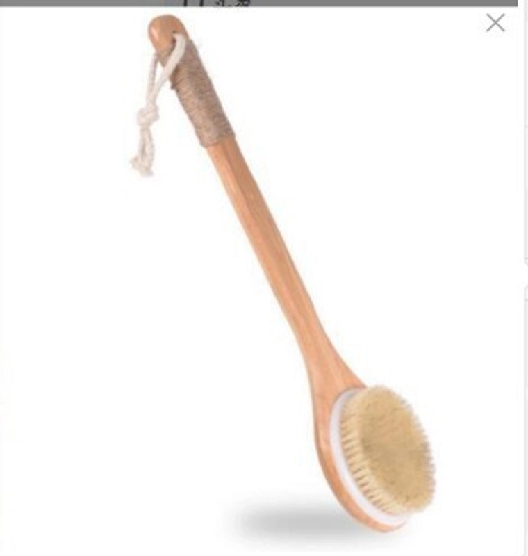 Retro Solid Color Wood Bath Brush/massage Brush 1 Piece